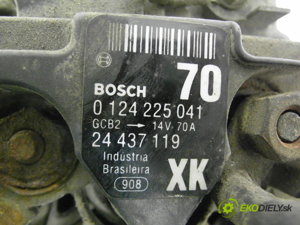 OPEL ASTRA G liftback (T98) HB 1999 74,00 1.6 16V - X 16 XEL 1598,00 Alternátor 0124225041 ; 24437119 (Alternátor)