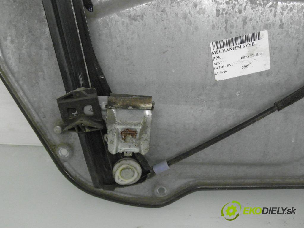 SEAT IBIZA III (6L1) HB 2003 59,00 1.4 TDI - BNV 1422,00 mechanismus oken PPE 3D 6L3837752AD ; 6Q2959801A