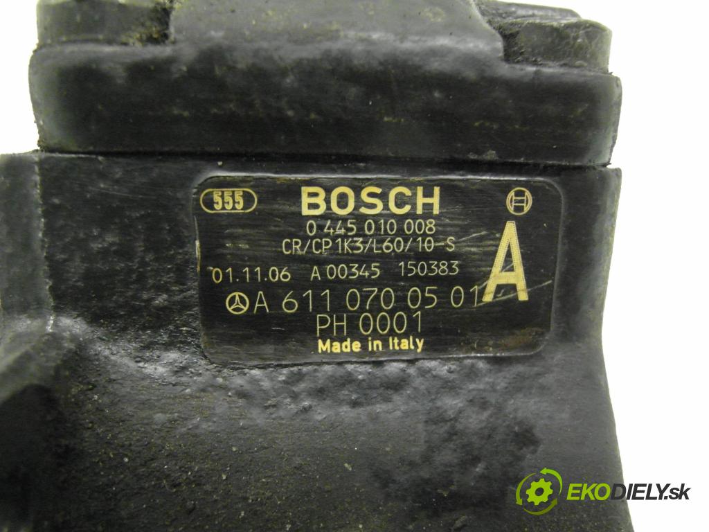 MERCEDES-BENZ KLASA A (W168) HB 2001 55,00 A 160 CDI (168.006) - OM 668.940 1689,00 pumpa vysokého TLAK: A6110700501 ; 0445010008