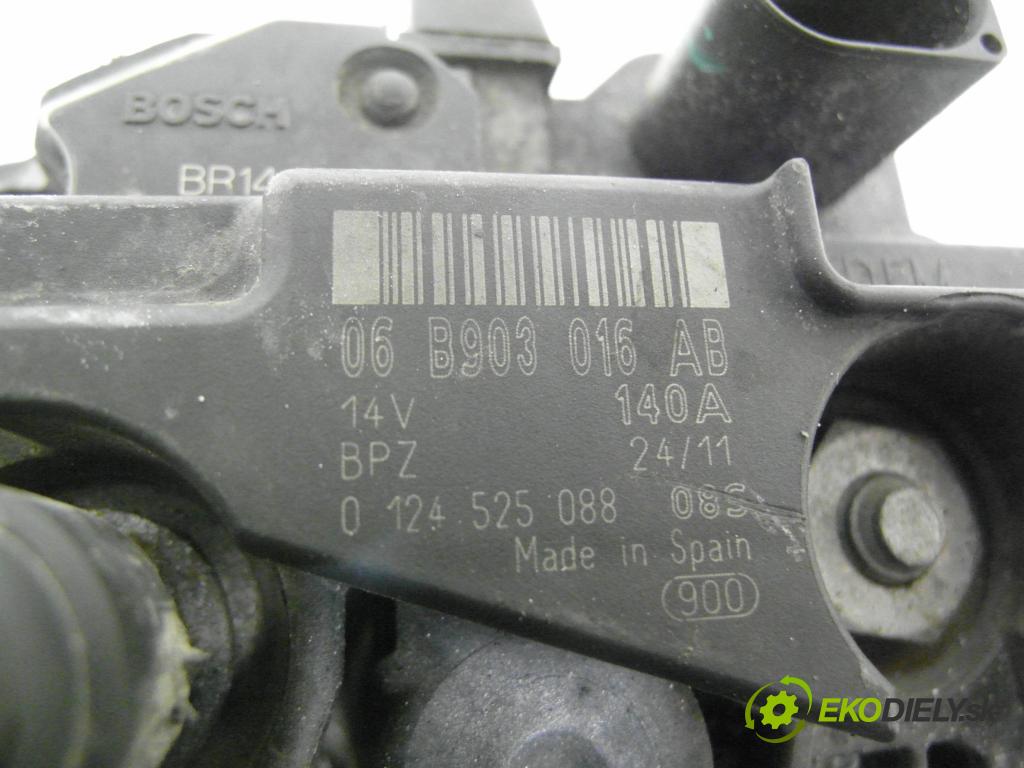 VW GOLF VI (5K1) HB 2011 155,00 2.0 GTi - CCZB 1984,00 Alternátor 06B903016AB ; 0124525088 (Alternátor)