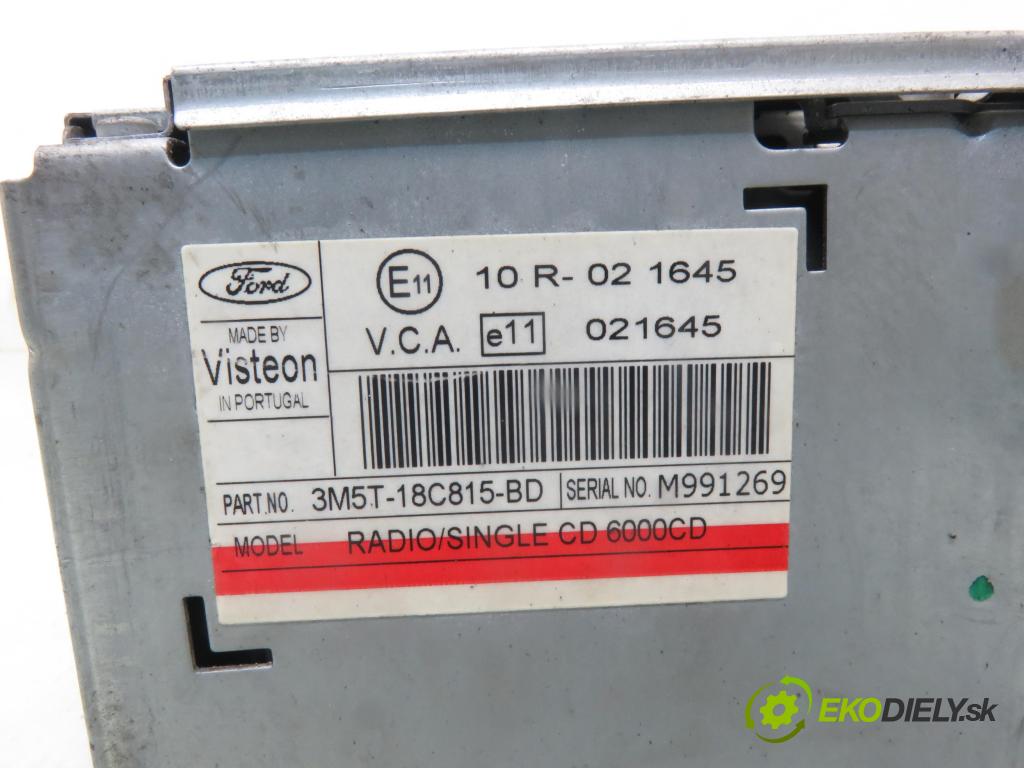 FORD FOCUS C-MAX (DM2) MINIVAN 2003 100,00 2.0 TDCi - G6DA 1997,00 RADIO CD 3M5T18C815BD