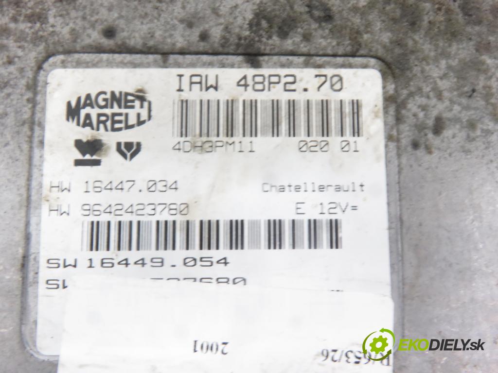 PEUGEOT 206 liftback (2A/C) HB 2001 440,00 1.1 i - HFX (TU1JP) 1124,00 Riadiaca jednotka Motor IAW48P270 ; 16447034 ; 9642423780