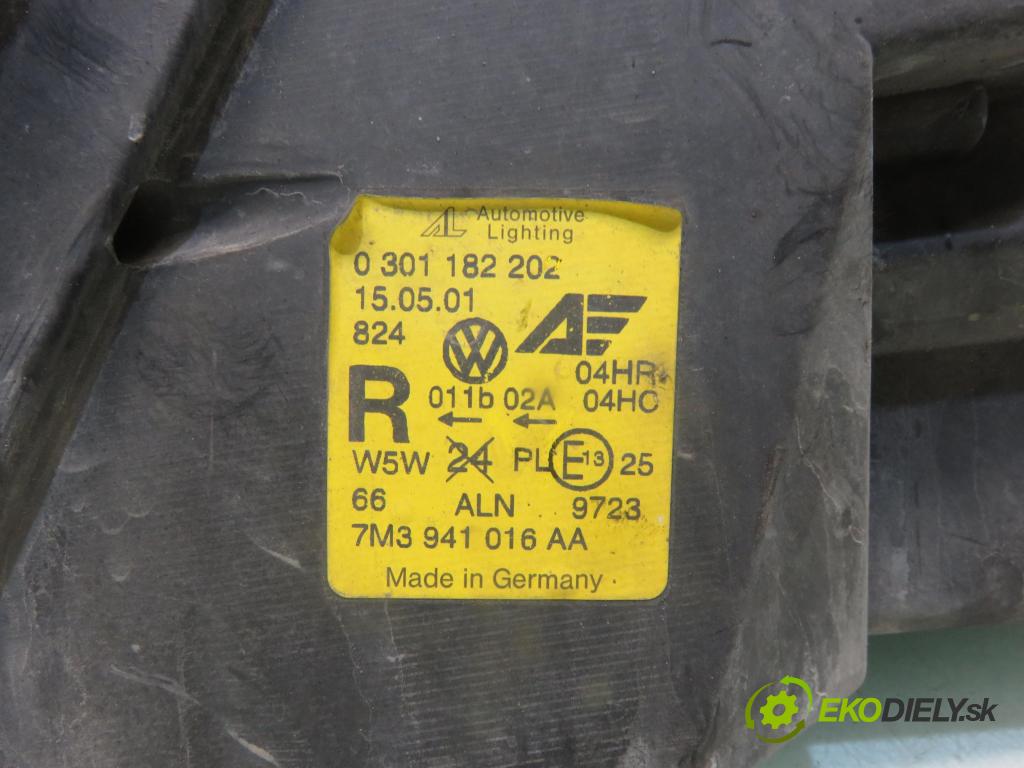 VW SHARAN (7M8, 7M9, 7M6) MINIVAN 2001 85,00 1.9 TDI - BVK 1896,00 světlo PP 0301182202 ; 7M3941016AA