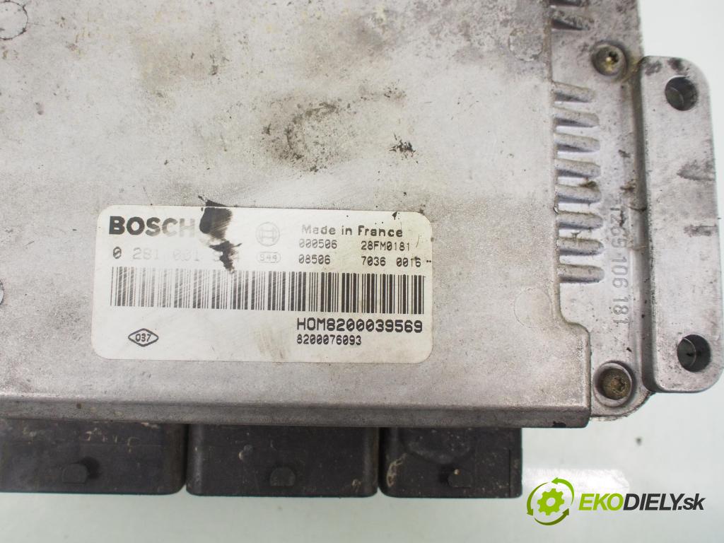RENAULT SCENIC I (JA0/1_) MINIVAN 2000 75,00 1.9 dCi 102 - F9Q 732 1870,00 Riadiaca jednotka Motor 8200076093 ; 0281001934 ; 28FM0181