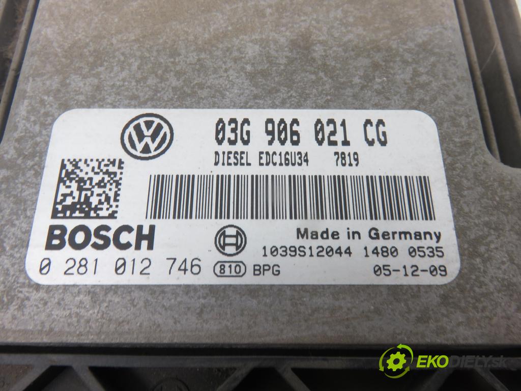 VW CADDY III Variant (2KB, 2KJ, 2CB, 2CJ) KOMBIVAN 2006 55,00 1.9 TDI - BSU 1896,00 řídící jednotka motora 03G906021CG ; 0281012746