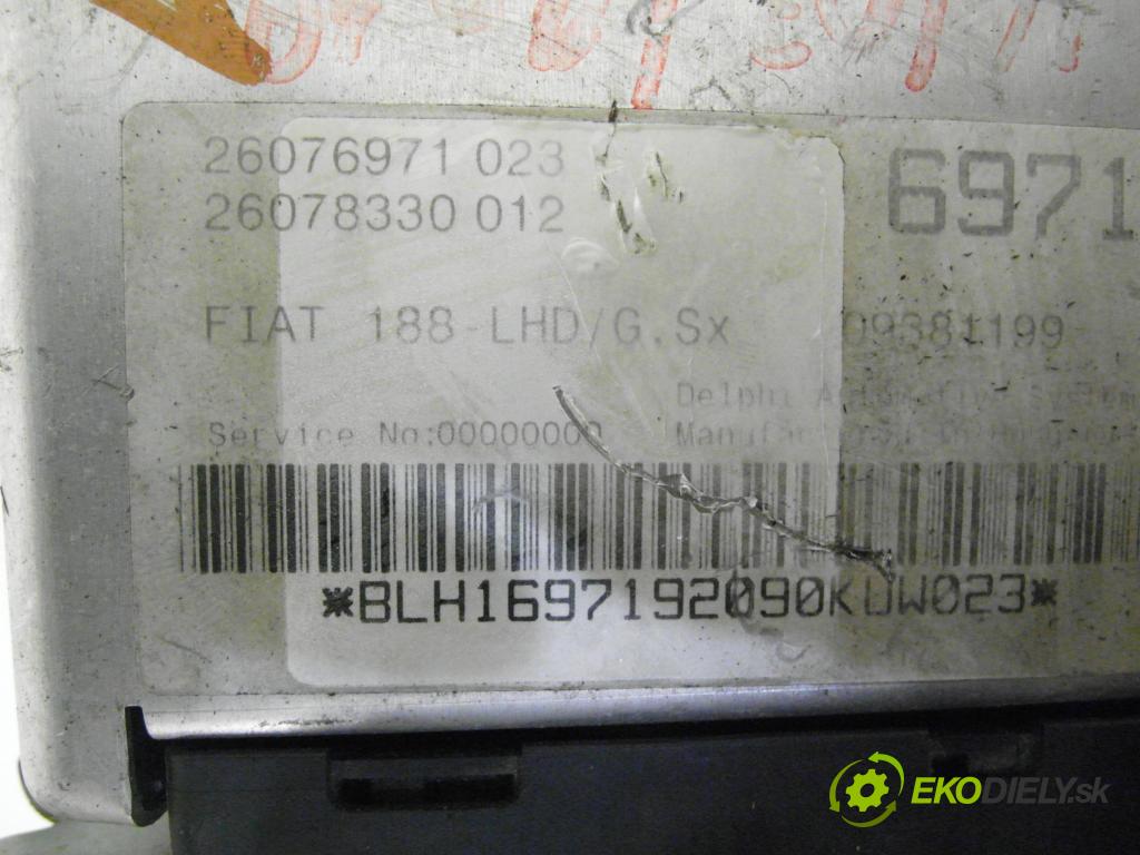 FIAT PUNTO (188_) HB 2004 44,00 1.2 60 (188.030, .050, .130, .150, .230, .250) - 1 1242,00 SLOUPEC / PODPORA elektrický 26076971023 ; 26078330012