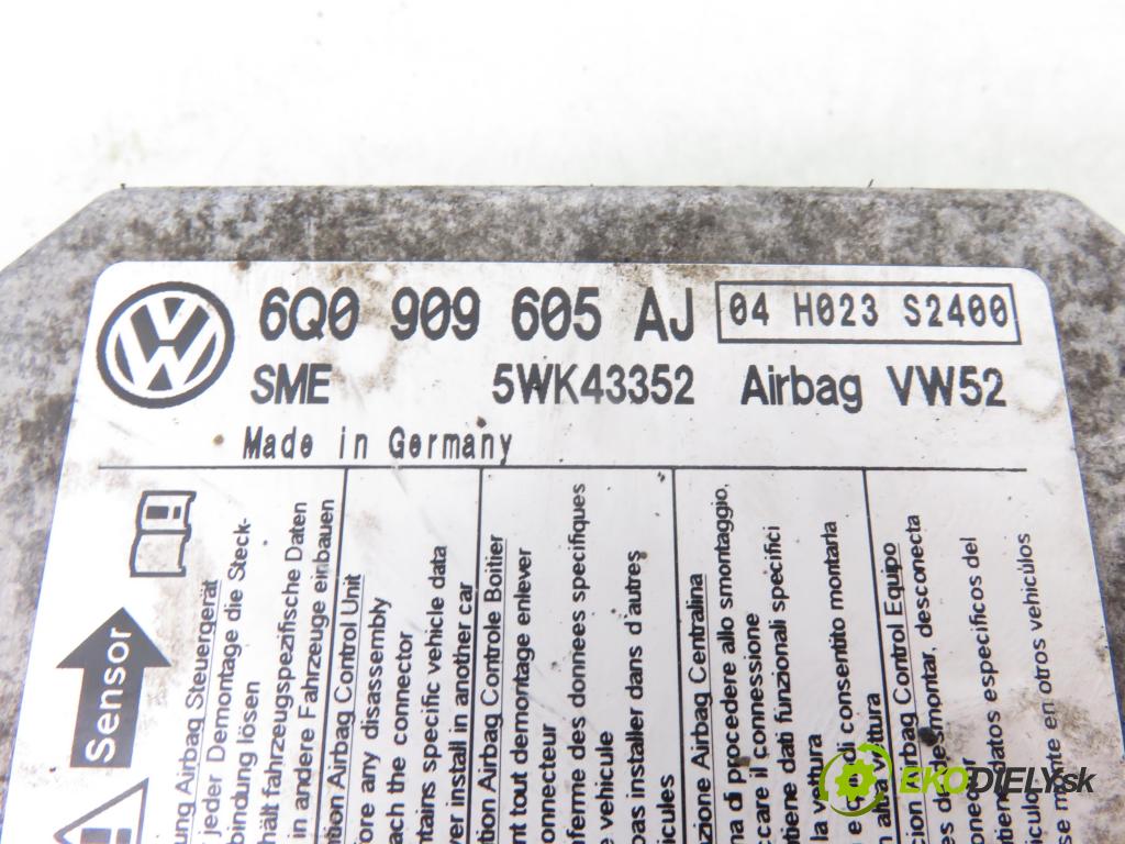 VW CADDY III Variant (2KB, 2KJ, 2CB, 2CJ) KOMBIVAN 2006 55,00 1.9 TDI - BSU 1896,00 MODUL air BAG 6Q0909605AJ ; 5WK43352