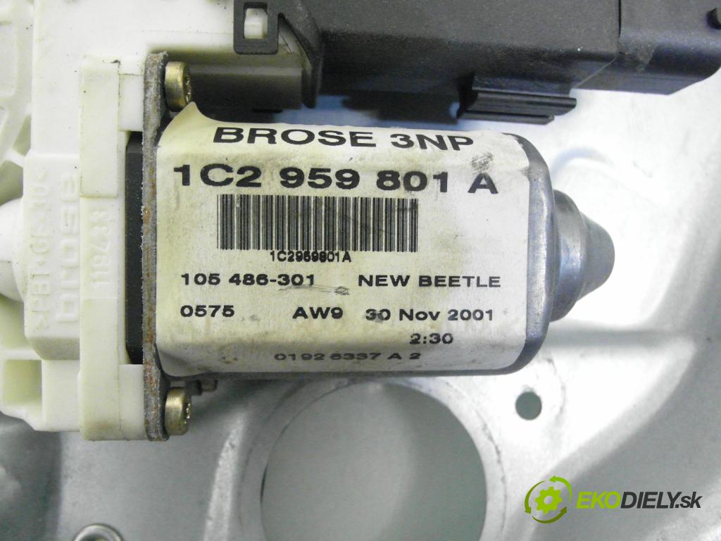VW NEW BEETLE (9C1, 1C1) HB 1999 85,00 2 - AZG 1984,00 mechanismus oken PPE 3D 1C0837756 ; 1C2959801A ; 105486301