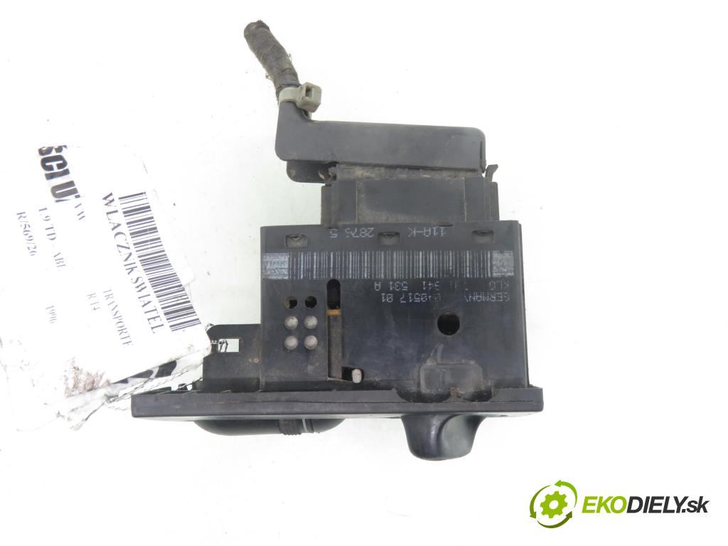 VW TRANSPORTER IV Skrzynia (70XA) FURGON 1996 50,00 1.9 TD - ABL 1896,00 prepínač svetlá 701941531A