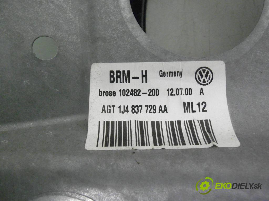 VW BORA Variant (1J6) KOMBI 2000 85,00 1.9 TDI - AJM 1896,00 Mechanizmus okien 1J4837755E ; 1J4837729AA ; 1J1959801C