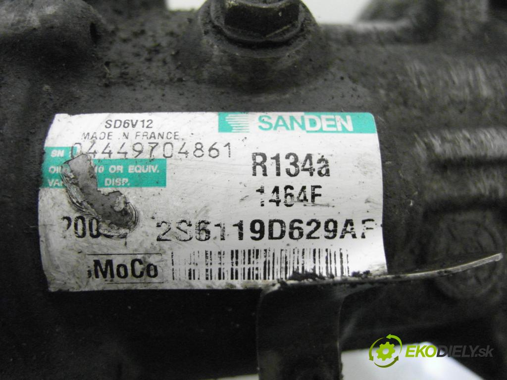 FORD FIESTA V (JH_, JD_) HB 2008 50,00 1.4 TDCi - F6JA 1399,00 KOMPRESOR: klimatizácie 2S6119D629AF ; SD5V12 (Kompresor klimatizácie)