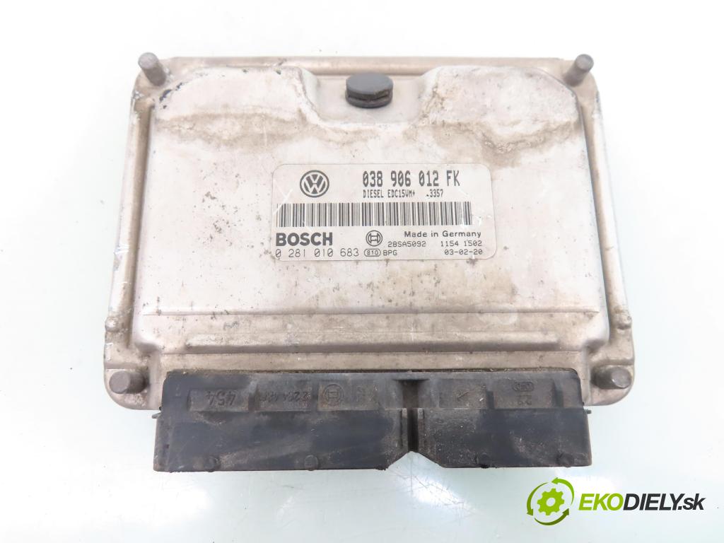 SEAT TOLEDO II (1M2) SEDAN 2000 81,00 1.9 TDI - ASV 1896,00 Riadiaca jednotka Motor 038906012FK ; 0281010683