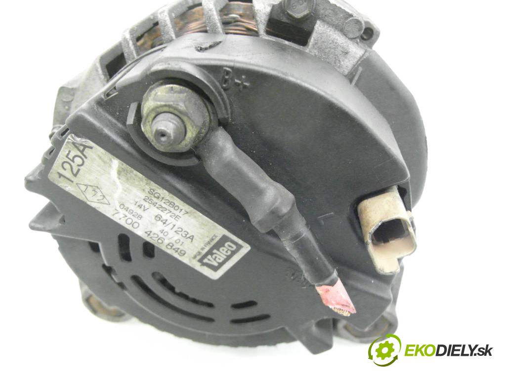 RENAULT LAGUNA II (BG0/1_) HB 2001 88,00 1.9 dCi (BG08, BG0G) - F9Q 750 1870,00 Alternátor 7700426849 ; SG12B017 ; 2542272E (Alternátor)