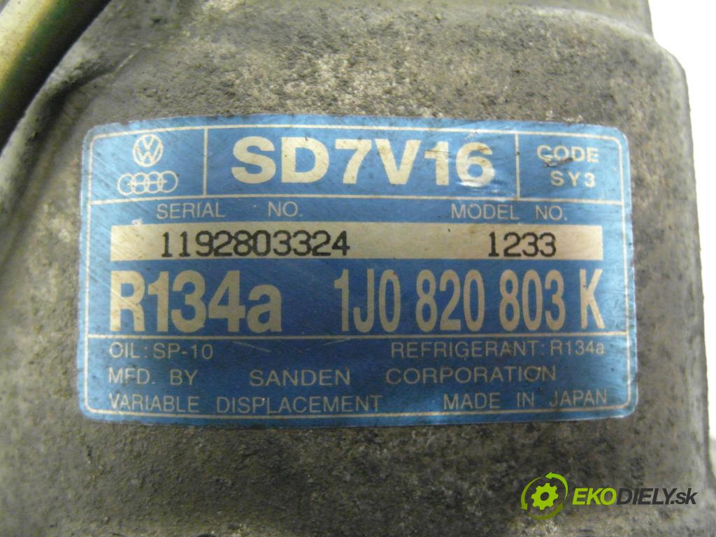 VW BORA Variant (1J6) KOMBI 2000 85,00 1.9 TDI - AJM 1896,00 KOMPRESOR: klimatizácie 1J0820803K ; SD7V16 (Kompresor klimatizácie)