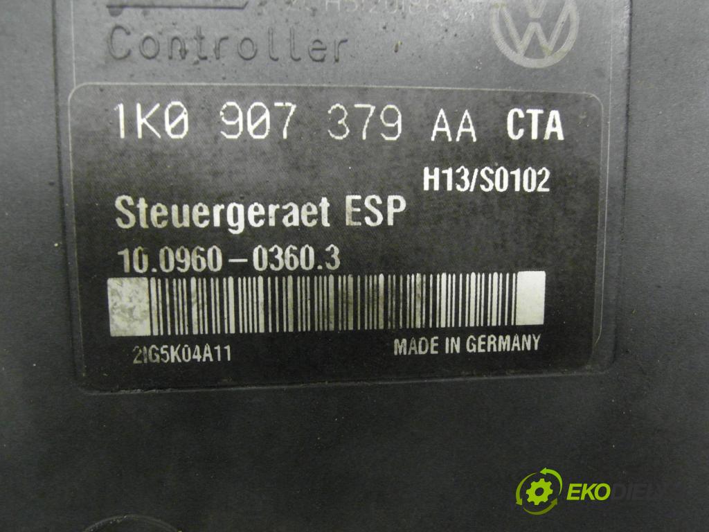 VW JETTA III (1K2) SEDAN 2005 77,00 1.9 TDI - BKC 1896,00 Pumpa ABS 1K0907379AA ; 10096003603 ; 1K0614517T (Pumpa ABS)