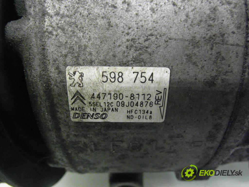 PEUGEOT 308 (4A_, 4C_) HB 2008 70,00 1.4 16V - 8FS (EP3) 1397,00 KOMPRESOR: klimatizácie 598754 ; 4471908112 ; 5SEL12C (Kompresor klimatizácie)
