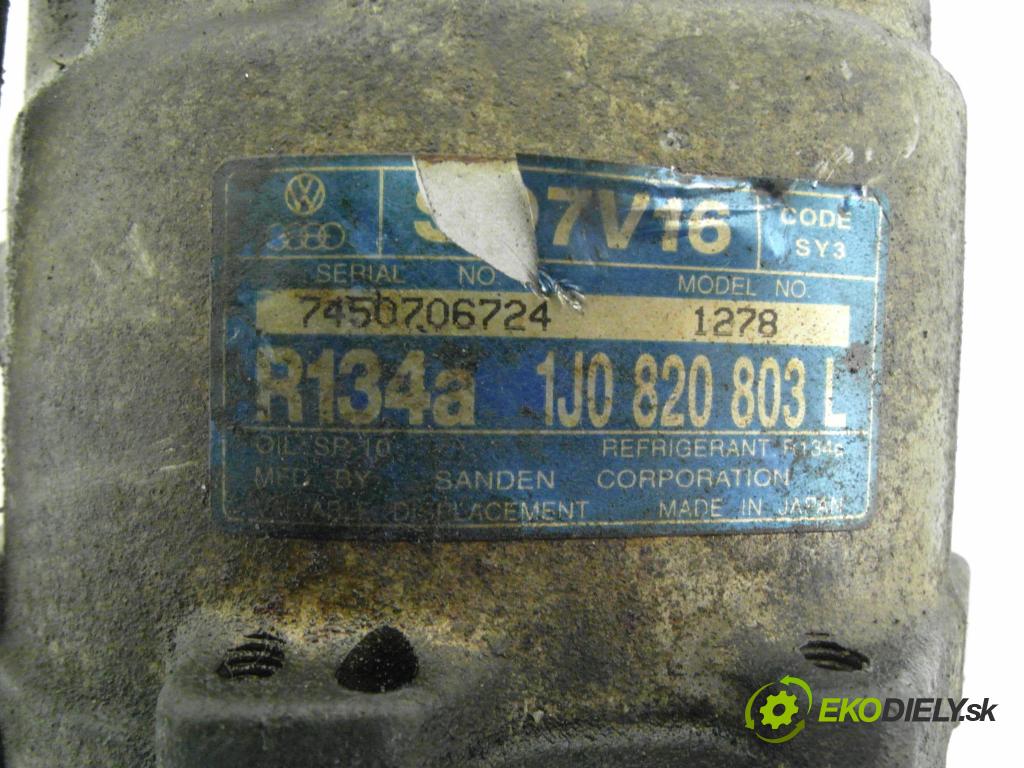 SKODA OCTAVIA I Combi (1U5) KOMBI 2002 66,00 1.9 TDI - ALH 1896,00 KOMPRESOR: klimatizácie 1J0820803L ; 1278 ; SDV16 (Kompresor klimatizácie)