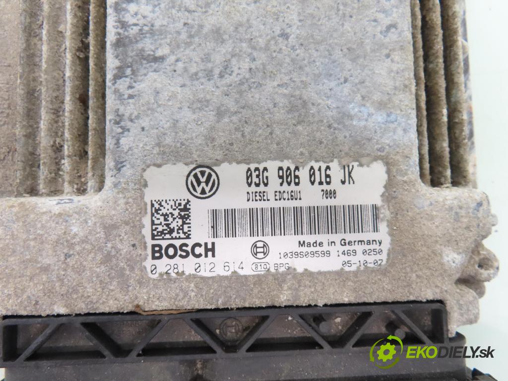 VW JETTA III (1K2) SEDAN 2005 77,00 1.9 TDI - BKC 1896,00 řídící jednotka motora 03G906016JK ; 0281012614