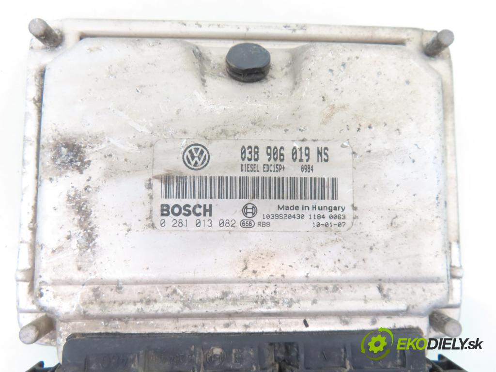 SKODA FABIA II (542) HB 2010 77,00 1.9 TDI - BSW 1896,00 řídící jednotka motora 038906019NS ; 0281013082