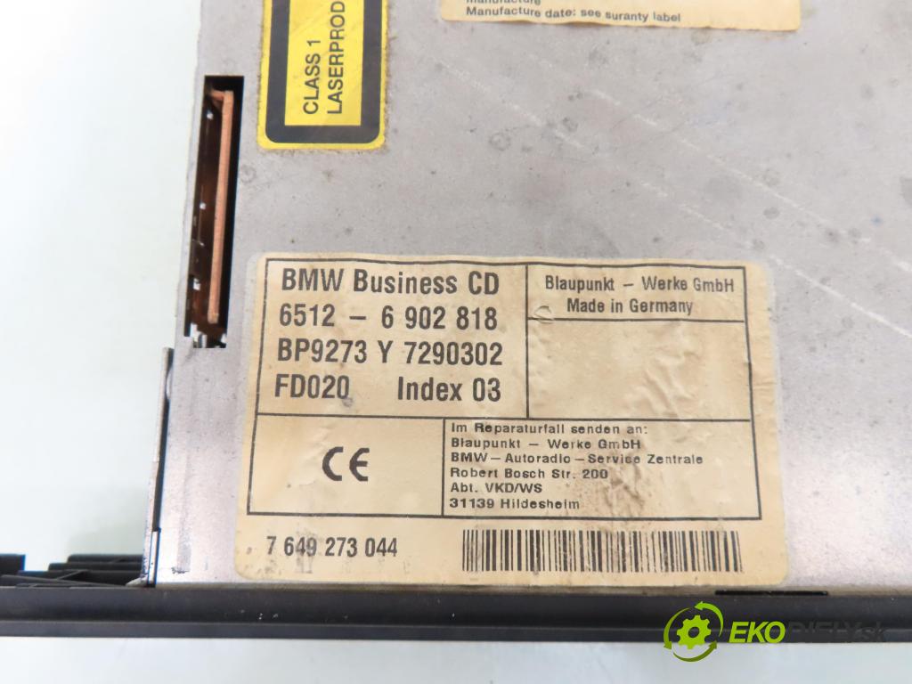 BMW 5 (E39) SEDAN 2000 135,00 530 d - M57 D30 (306D1) 2926,00 RADIO CD 6902818