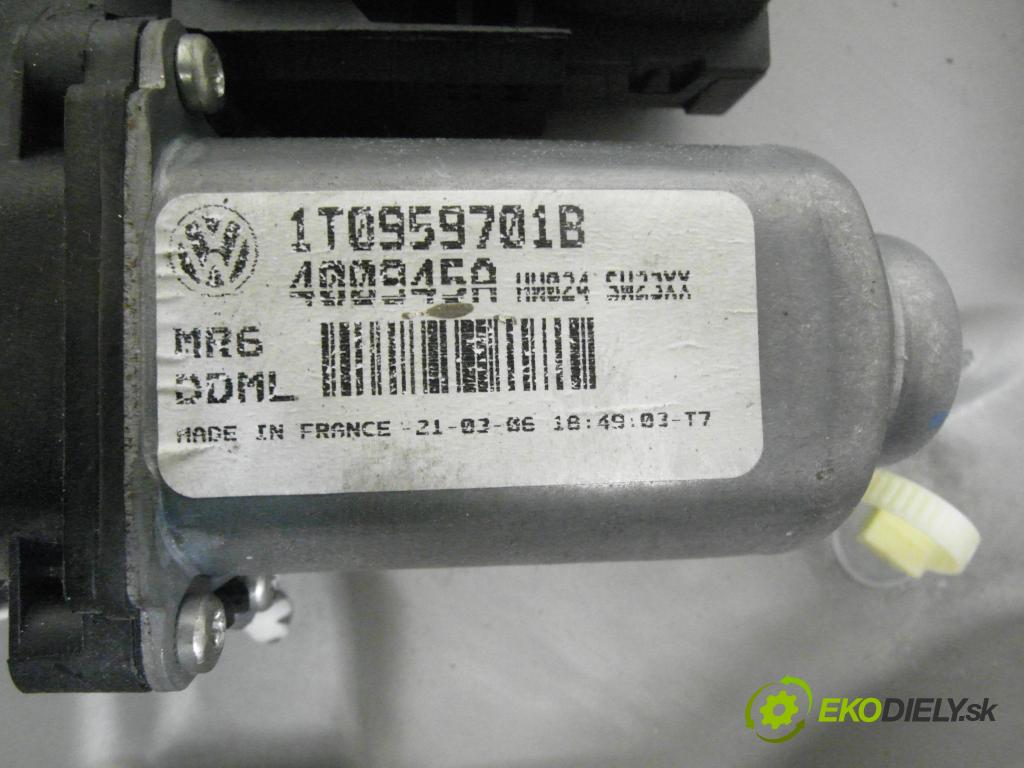 SKODA OCTAVIA II (1Z3) SEDAN 2006 103,00 2.0 TDI 16V - BKD 1968,00 Mechanizmus okien 1K0959793G ; 1T0959701B ; 1Z1837655B