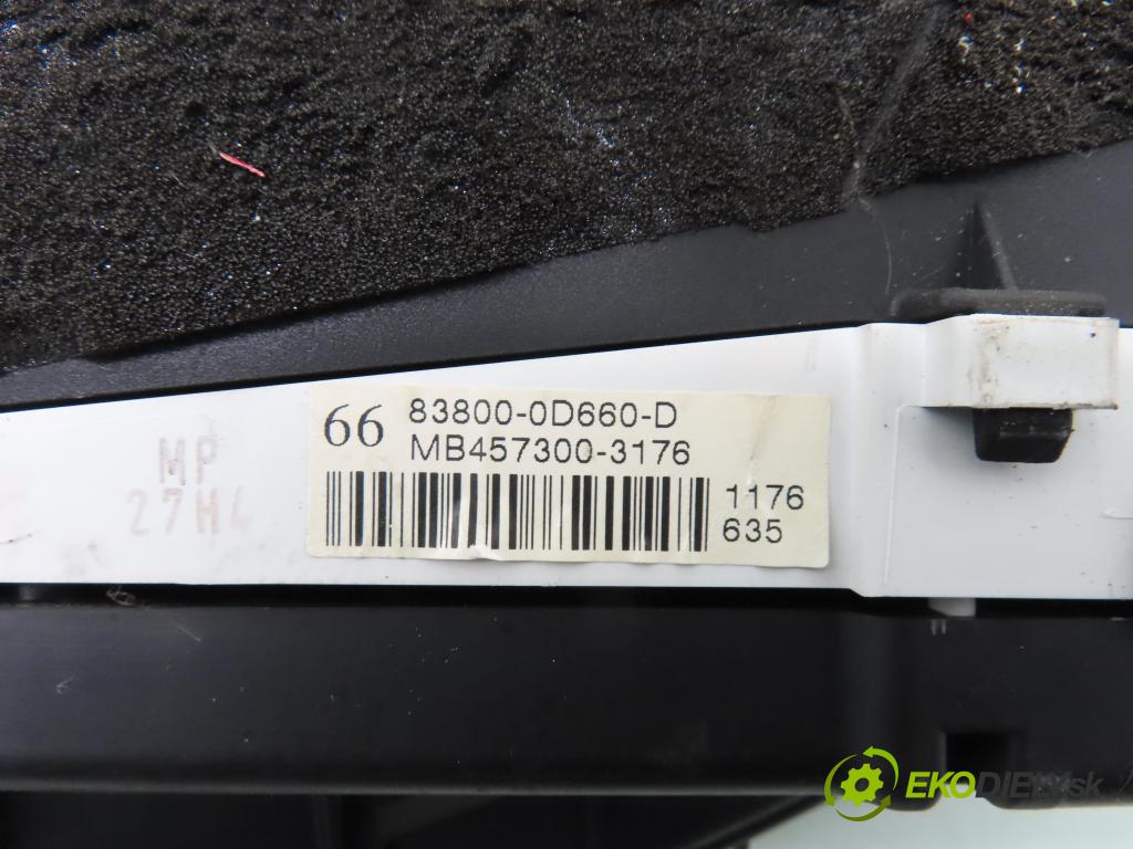 TOYOTA YARIS (_P9_) HB 2006 51,00 1.0 VVT-i (KSP90_) - 1KR-FE 998,00 Prístrojovka elektrický 838000D660D