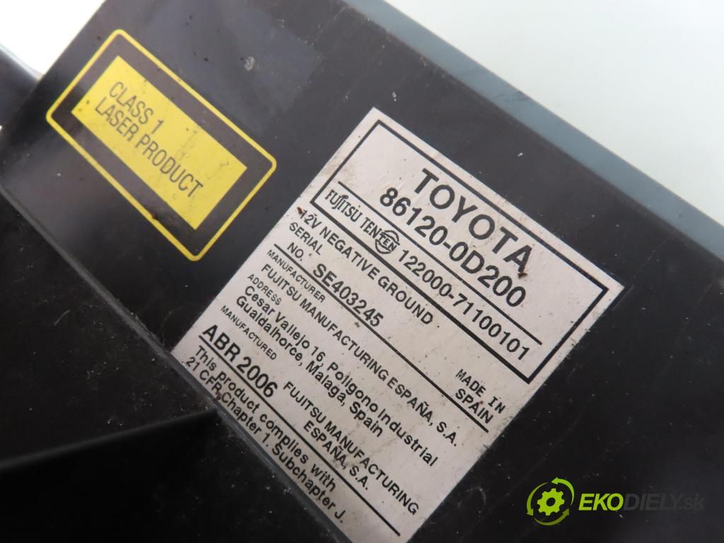TOYOTA YARIS (_P9_) HB 2006 51,00 1.0 VVT-i (KSP90_) - 1KR-FE 998,00 RADIO CD 861200D200