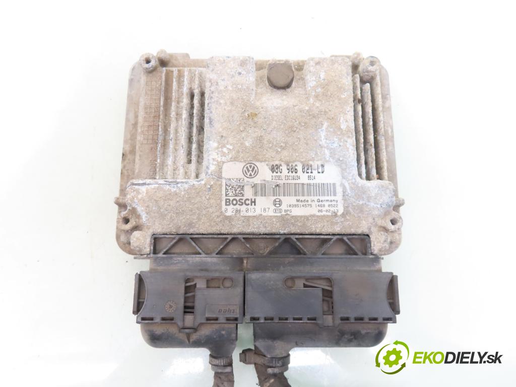 SKODA OCTAVIA II (1Z3) SEDAN 2006 103,00 2.0 TDI 16V - BKD 1968,00 Riadiaca jednotka Motor 03G906021LD ; 0281013187