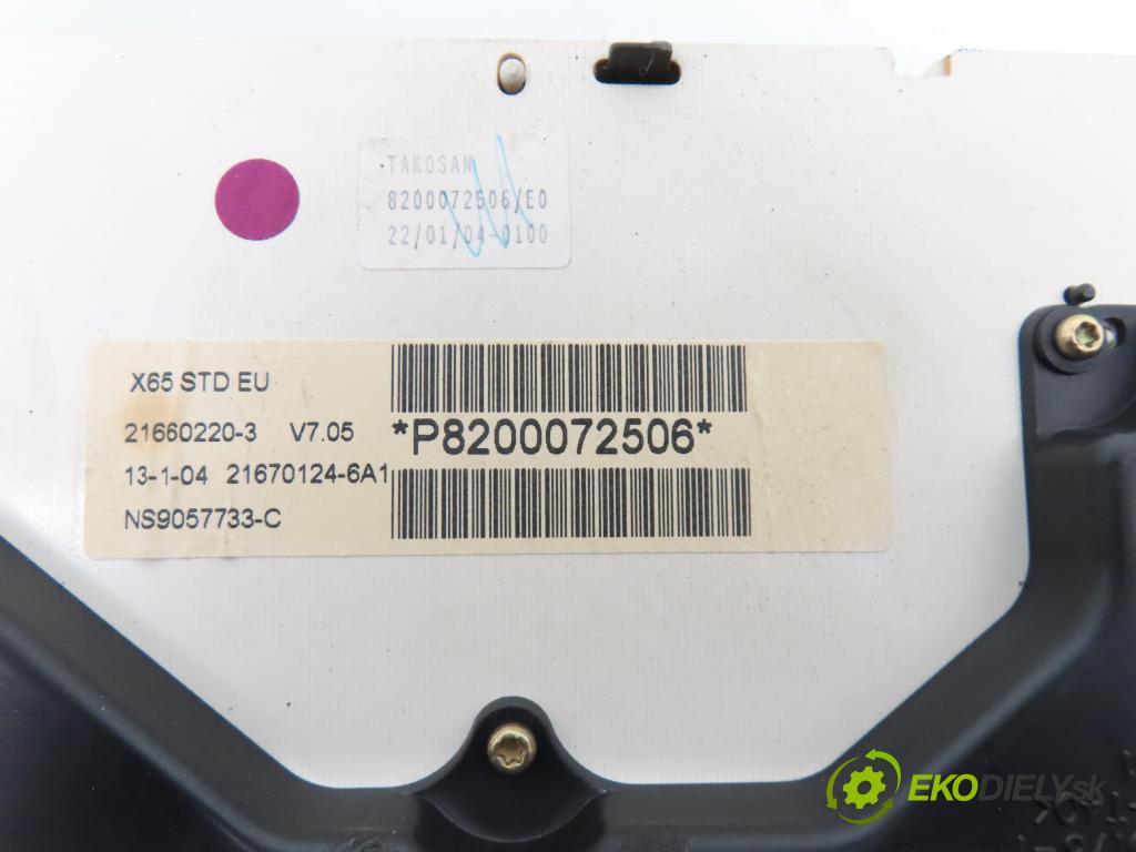 RENAULT THALIA I (LB0/1/2_) SEDAN 2004 55,00 1.4 - K7J 700 1390,00 prístrojovka elektrický P8200072506