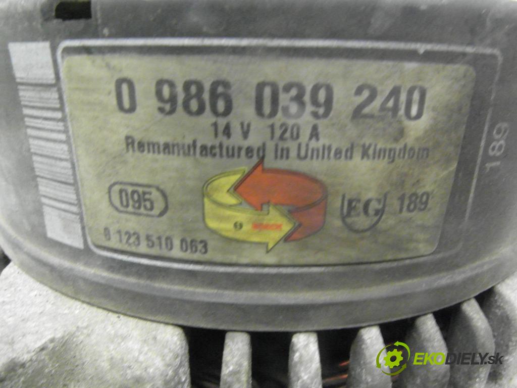 OPEL ASTRA G liftback (T98) HB 1998 74,00 1.6 16V - X 16 XEL 1598,00 Alternátor 0986039240 ; 0123510063 (Alternátor)