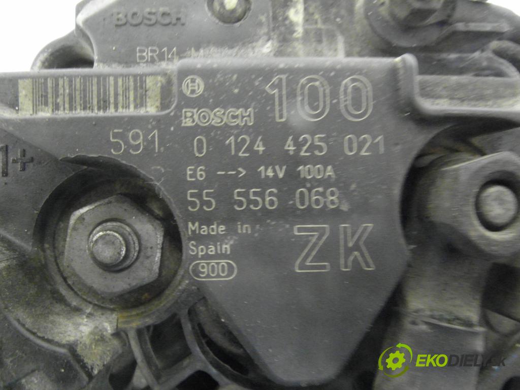 OPEL MERIVA A nadwozie wielkoprzestrzenne (MPV) (X03) MINIVAN 2005 66,00 1.4 16V Twinport - Z 14 XEP 1364,00 Alternátor 0124425021 ; 55556068 (Alternátor)