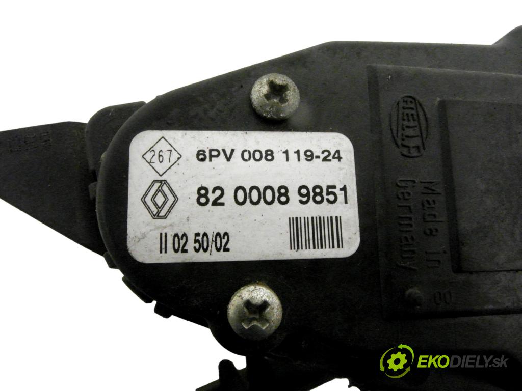 RENAULT CLIO II (BB_, CB_) HB 2003 48,00 1.5 dCi (B/CB07) - K9K 704 1461,00 Potenciometer plynu 8200089851 ; 6PV00811924 (Potenciometer plynového pedálu)