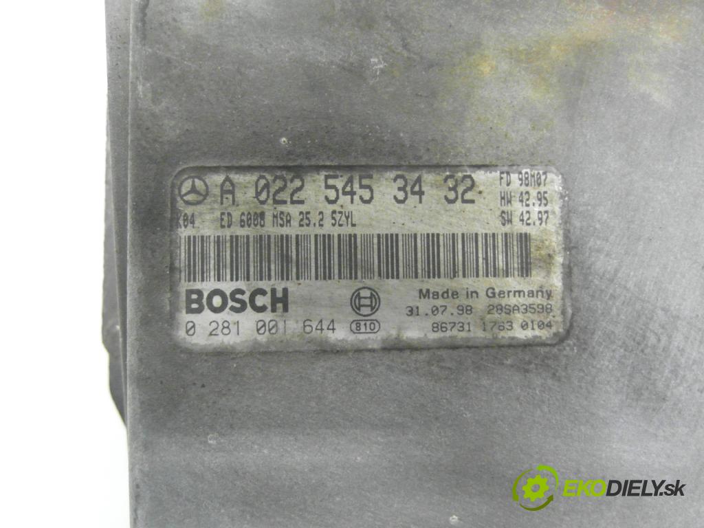 MERCEDES-BENZ SPRINTER 3-t Platforma / Podwozie (903) KABINA/PLATFORMA 1998 90,00 312 D 2.9 - OM 602.980 2874,00 Riadiaca jednotka Motor A0225453432 ; 0281001644