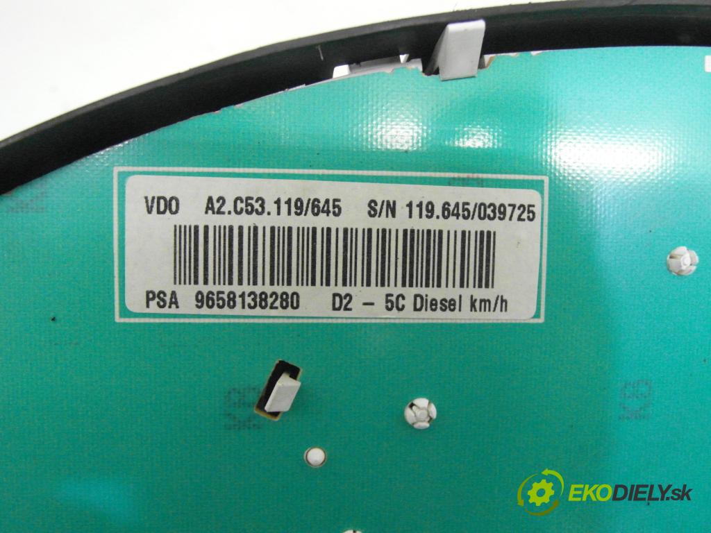 PEUGEOT 407 SW (6E_) KOMBI 2007 80,00 1.6 HDi 110 - 9HZ (DV6TED4) 1560,00 Prístrojovka elektrický 9658138280 ; A2C53106013 ; A2C53119645