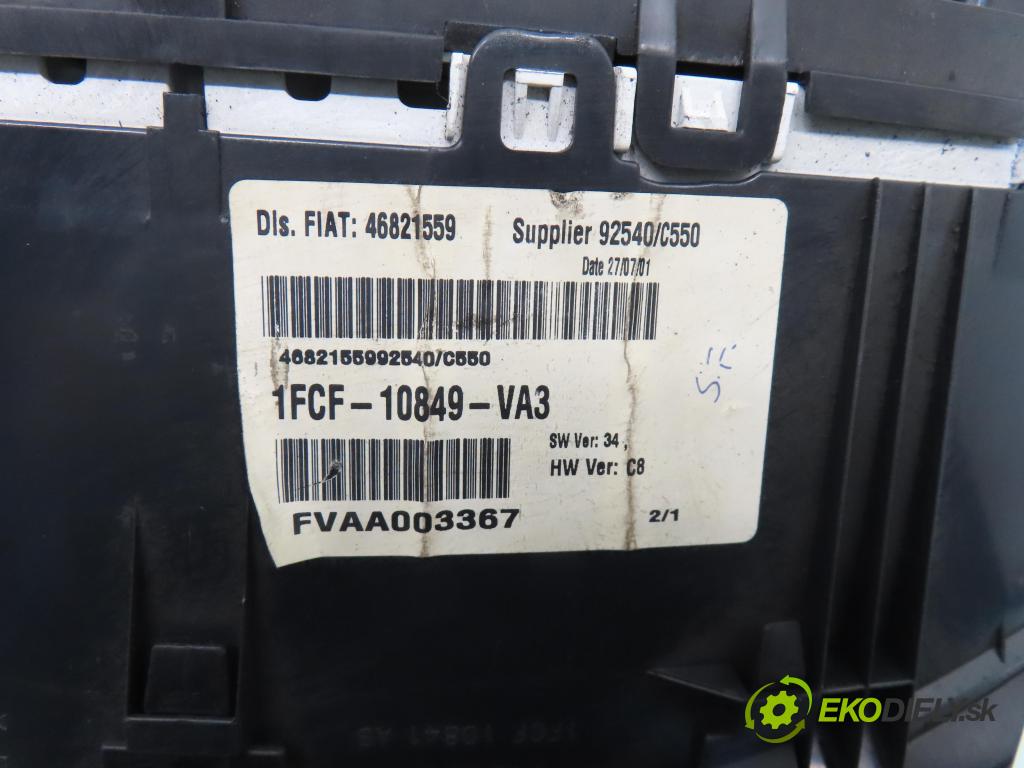 FIAT STILO (192_) HB 2001 98,00 1.8 16V (192_XC1A) - 192 A4.000 1747,00 Prístrojovka elektrický 1FCF10849VA3 ; 46821559