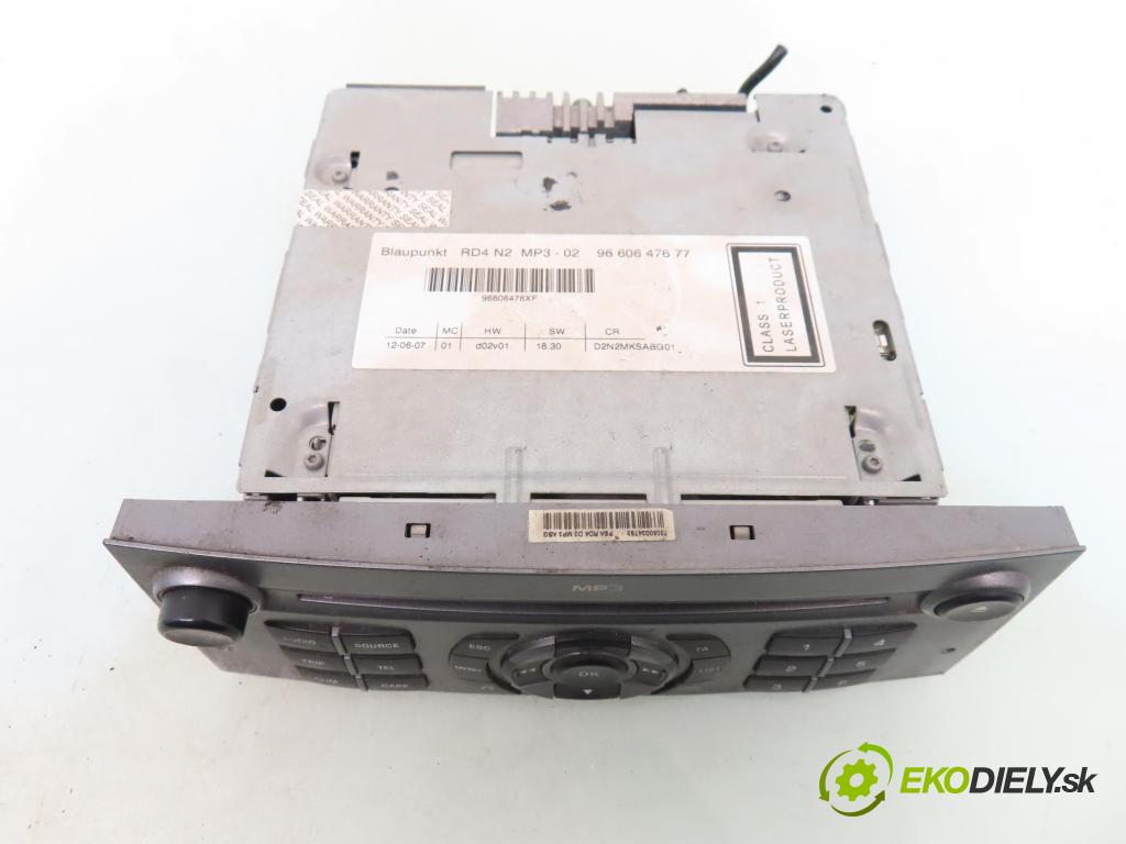 PEUGEOT 407 SW (6E_) KOMBI 2007 80,00 1.6 HDi 110 - 9HZ (DV6TED4) 1560,00 RADIO CD 9660647677