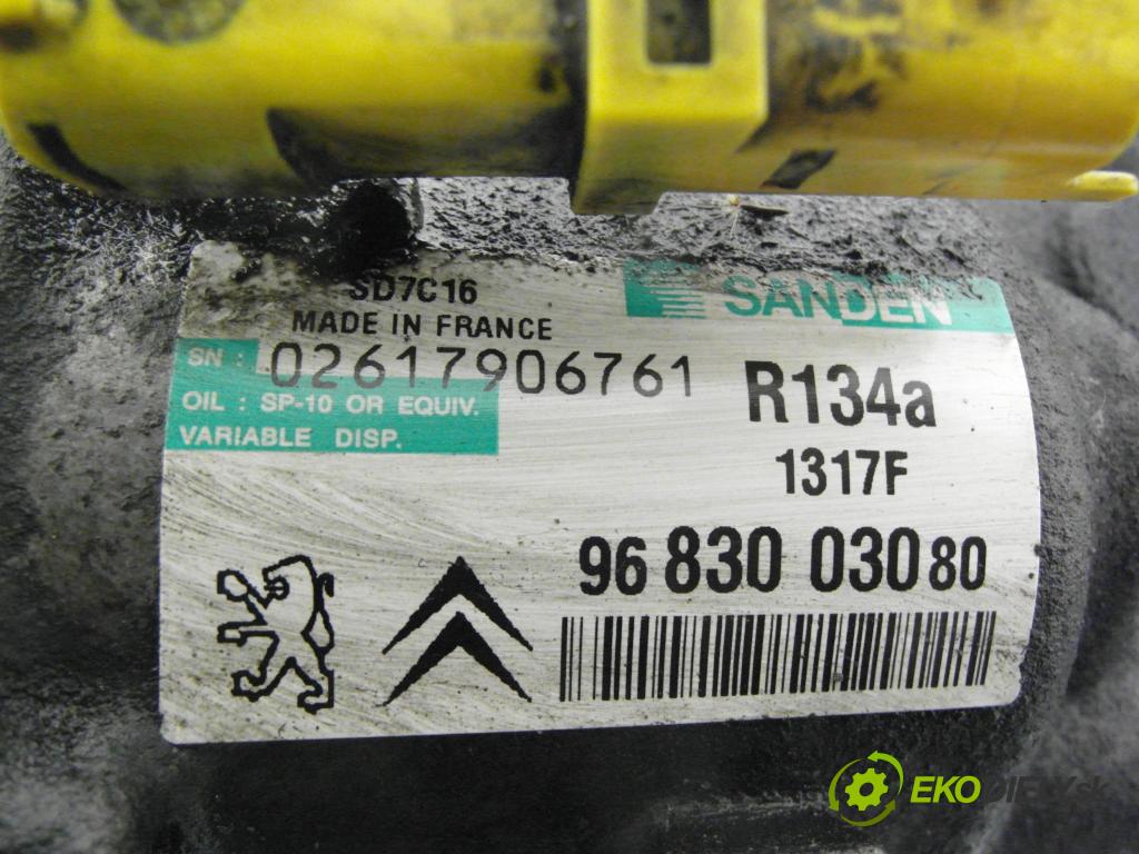 PEUGEOT 407 SW (6E_) KOMBI 2007 80,00 1.6 HDi 110 - 9HZ (DV6TED4) 1560,00 KOMPRESOR: klimatizácie 9683003080 ; SD7C16 (Kompresor klimatizácie)