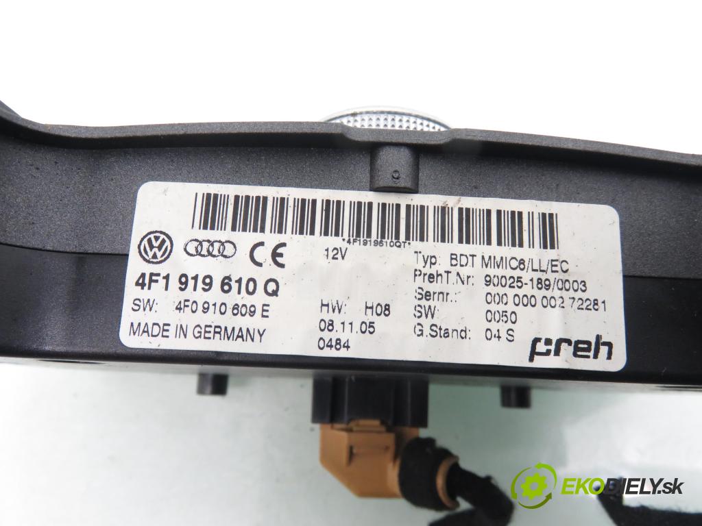 AUDI A6 (4F2, C6) SEDAN 2005 125,00 2.0 TFSI - BPJ 1984,00 Panel ovládania IDRIVE 4F1919610Q ; 4F1927225
