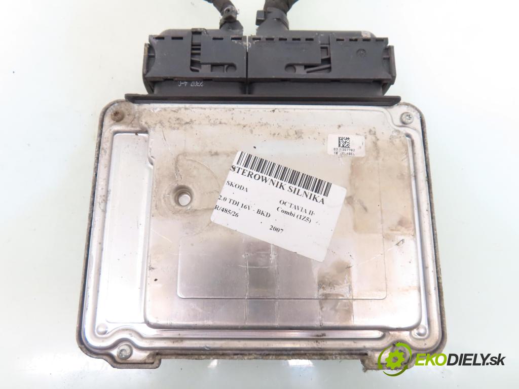 SKODA OCTAVIA II Combi (1Z5) KOMBI 2007 103,00 2.0 TDI 16V - BKD 1968,00 řídící jednotka motora 03G906021LD ; 0281013187