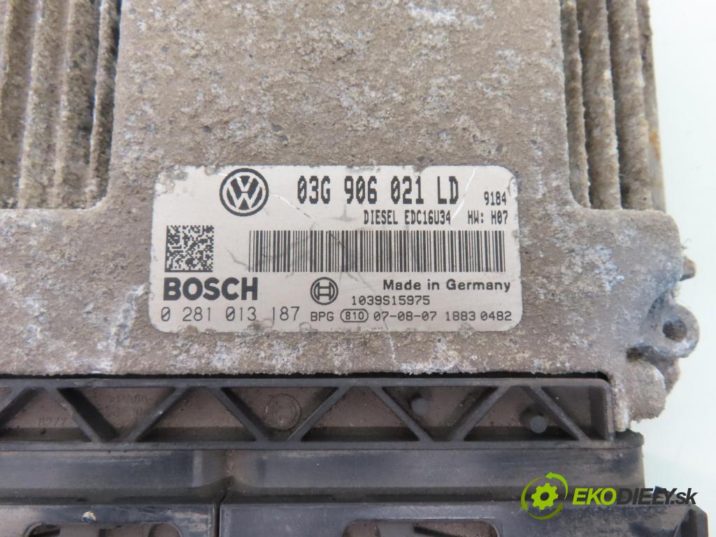 SKODA OCTAVIA II Combi (1Z5) KOMBI 2007 103,00 2.0 TDI 16V - BKD 1968,00 řídící jednotka motora 03G906021LD ; 0281013187