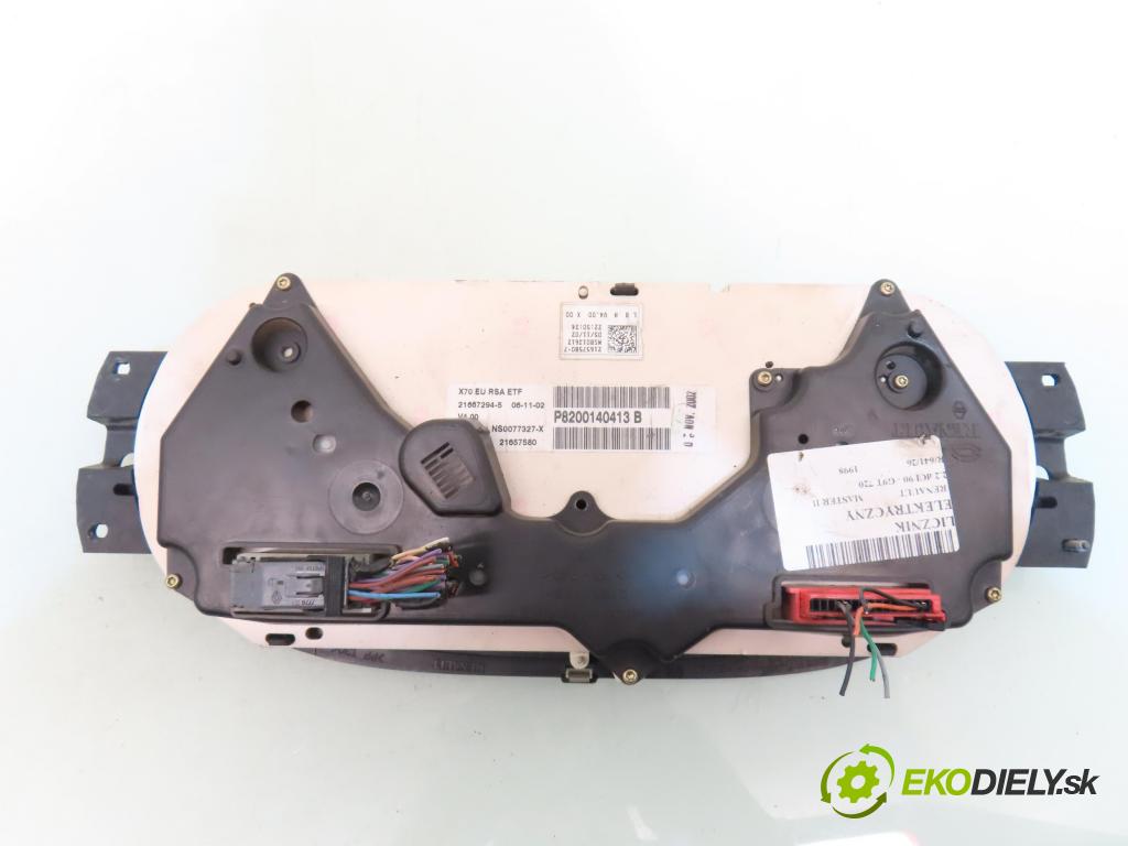 RENAULT MASTER II Platforma / podwozie (ED/HD/UD) KABINA/PLATFORMA 1998 66,00 2.2 dCI 90 - G9T 720 2188,00 prístrojovka elektrický P8200140413B