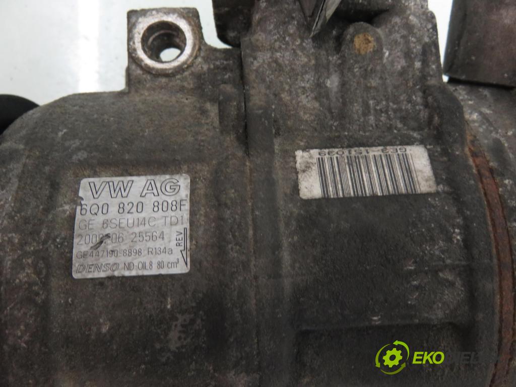 SKODA FABIA II Combi (545) KOMBI 2009 59,00 1.4 TDI - BNV 1422,00 KOMPRESOR: klimatizace 6Q0820808F ; 4471908898 ; 6SEU14C (Kompresor klimatizace)