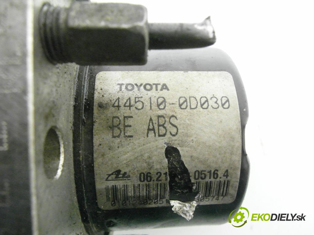 TOYOTA YARIS (_P9_) HB 2006 51,00 1.0 VVT-i (KSP90_) - 1KR-FE 998,00 Pumpa ABS 895410D040 ; 445100D030 ; 06210907463 (Pumpa ABS)