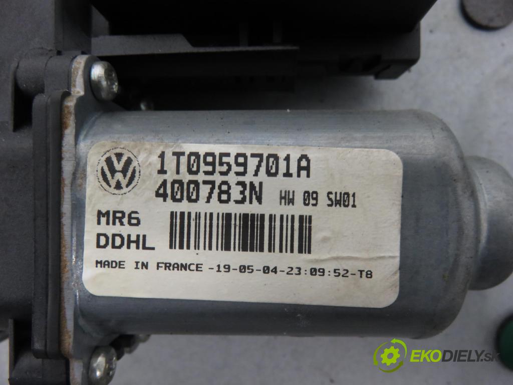 VW TOURAN (1T1, 1T2) MINIVAN 2004 103,00 2.0 TDI 16V 140 - BKD 1968,00 Mechanizmus okien 1T1837729AF ; 1T0959701A ; 1K0959793D