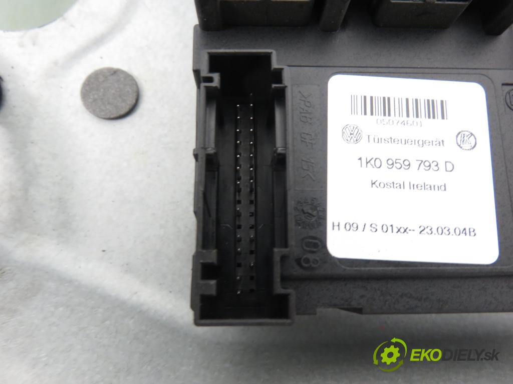 VW TOURAN (1T1, 1T2) MINIVAN 2004 103,00 2.0 TDI 16V 140 - BKD 1968,00 Mechanizmus okien 1T1837729AF ; 1T0959701A ; 1K0959793D