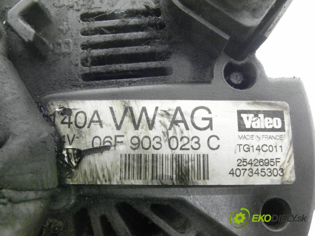 SKODA OCTAVIA II Combi (1Z5) KOMBI 2007 103,00 2.0 TDI 16V - BKD 1968,00 Alternátor 06F903023C ; TG14C011 ; 2542695F (Alternátor)
