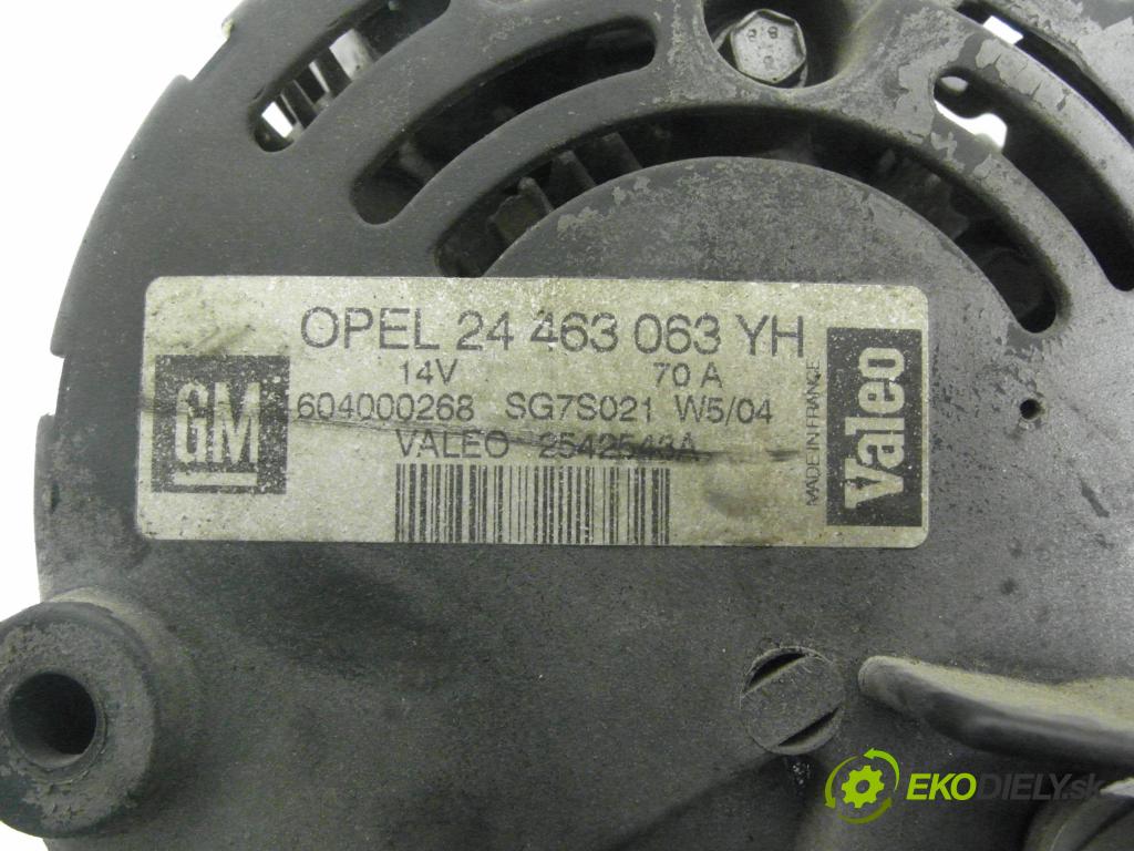 OPEL ASTRA G liftback (T98) HB 2004 66,00 1.4 16V - X 14 XE 1389,00 Alternátor 24463063YH ; 2542543A ; SG7S021 (Alternátor)