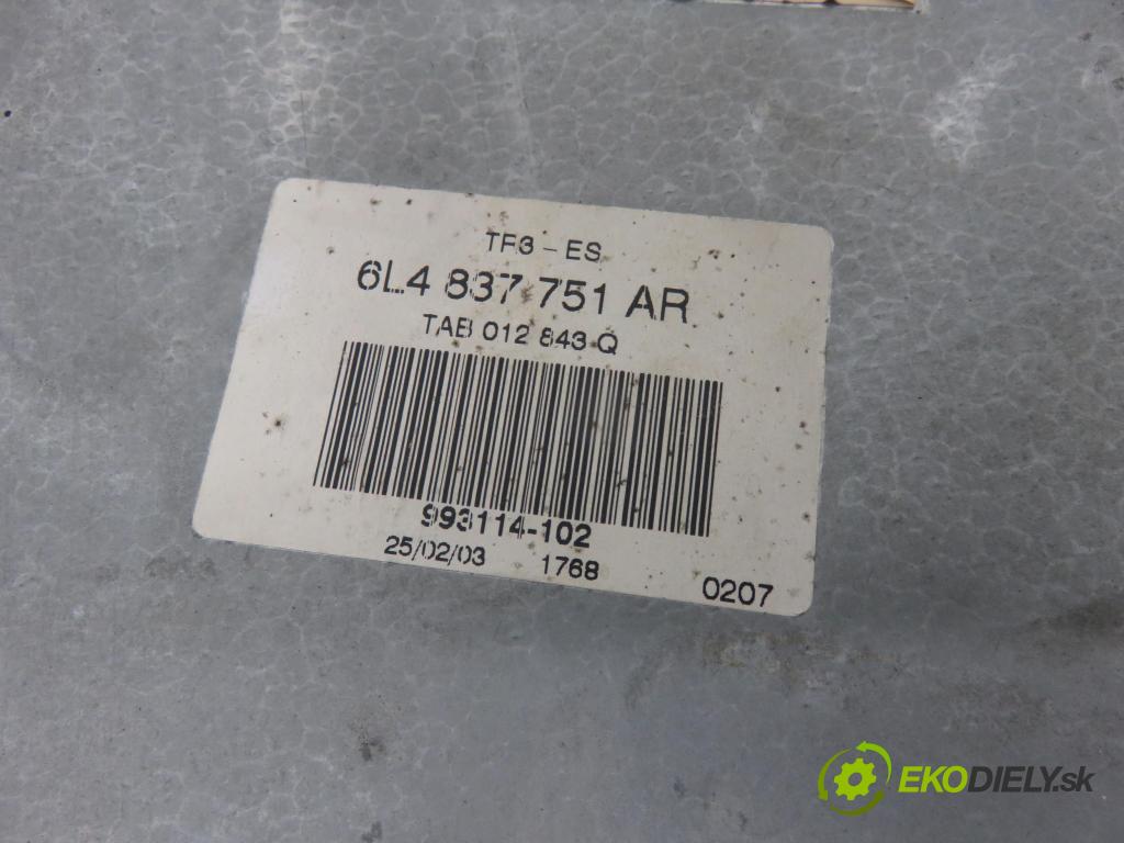 SEAT CORDOBA (6L2) SEDAN 2003 74,00 1.4 16V - BBZ 1390,00 mechanismus oken 6L4837755J ; 6Q2959802C ; 6L4837751AR