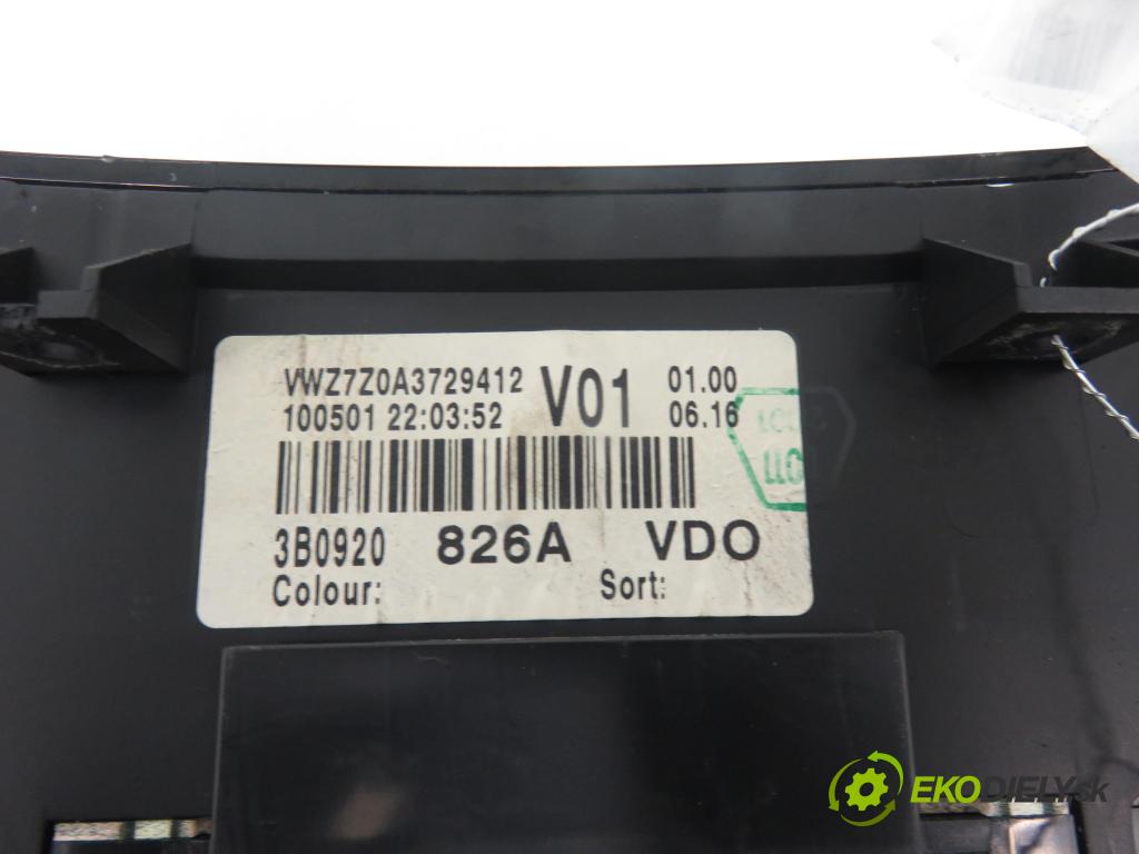 VW PASSAT B5.5 Variant (3B6) KOMBI 2001 96,00 1.9 TDI PD 130 - AVF 1896,00 Prístrojovka elektrický 3B0920826A ; 110080137