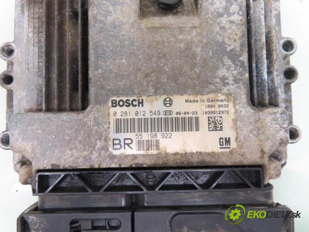 OPEL ZAFIRA B (A05) MINIVAN 2006 110,00 1.9 CDTI - Z 19 DTH 1910,00 Riadiaca jednotka Motor 0281012549 ; BR55198922